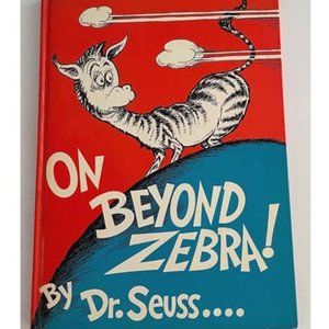 VINTAGE DR SEUSS ON BEYOND ZEBRA FIRST EDITION BOOK "Banned"